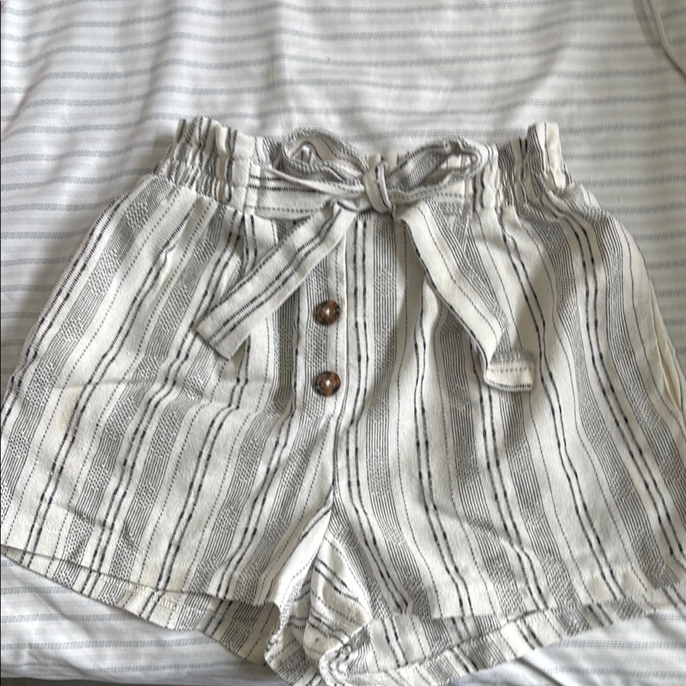 Sienna Sky High Waist Black and White Shorts